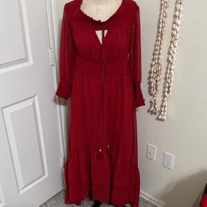 Chelsea & Violet Red Long Sleeve Dress